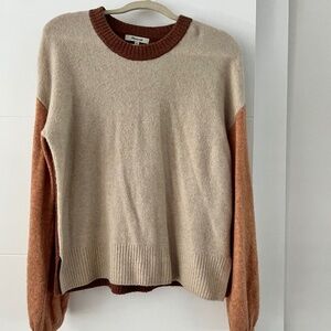 Colorblock Cozy Alpaca Blend Pullover Sweater